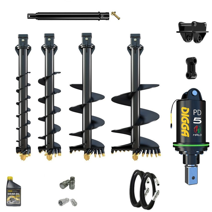 Digga PDH5 HALO 75mm square auger drive combo package mini excavator up to 5.5T Earthmoving Warehouse