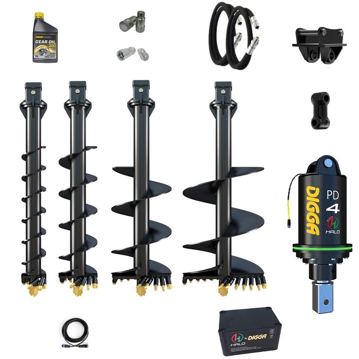 Digga PDH4-5 HALO 75mm square auger drive combo package mini excavator up to 5.5T Earthmoving Warehouse