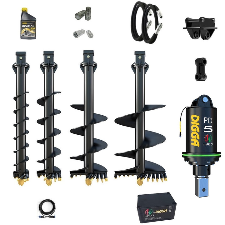 Digga PDH5 HALO 75mm square auger drive combo package mini excavator up to 5.5T Earthmoving Warehouse