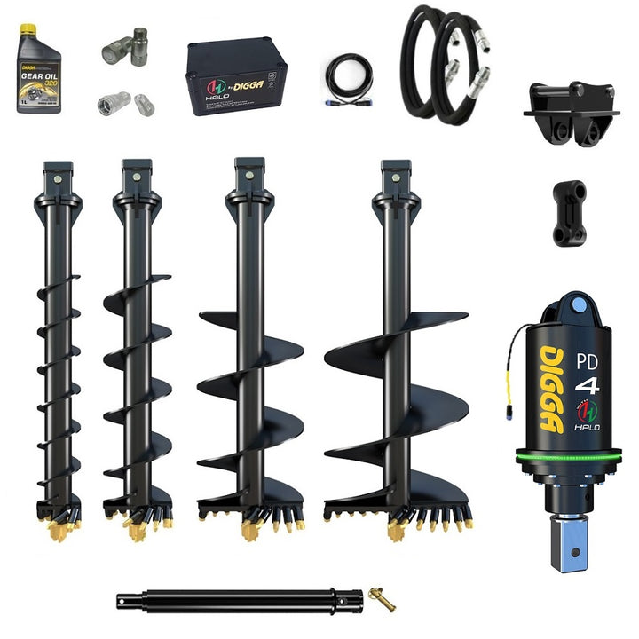 Digga PDH4-5 HALO 75mm square auger drive combo package mini excavator up to 5.5T Earthmoving Warehouse