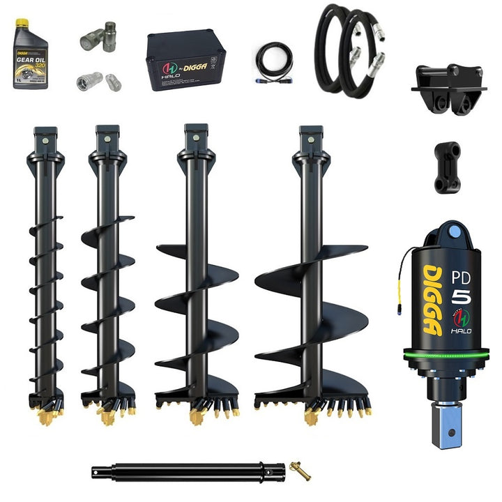 Digga PDH5 HALO 75mm square auger drive combo package mini excavator up to 5.5T Earthmoving Warehouse