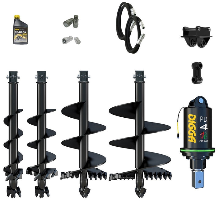 Digga PDH4-5 HALO 75mm square auger drive combo package mini excavator up to 5.5T Earthmoving Warehouse