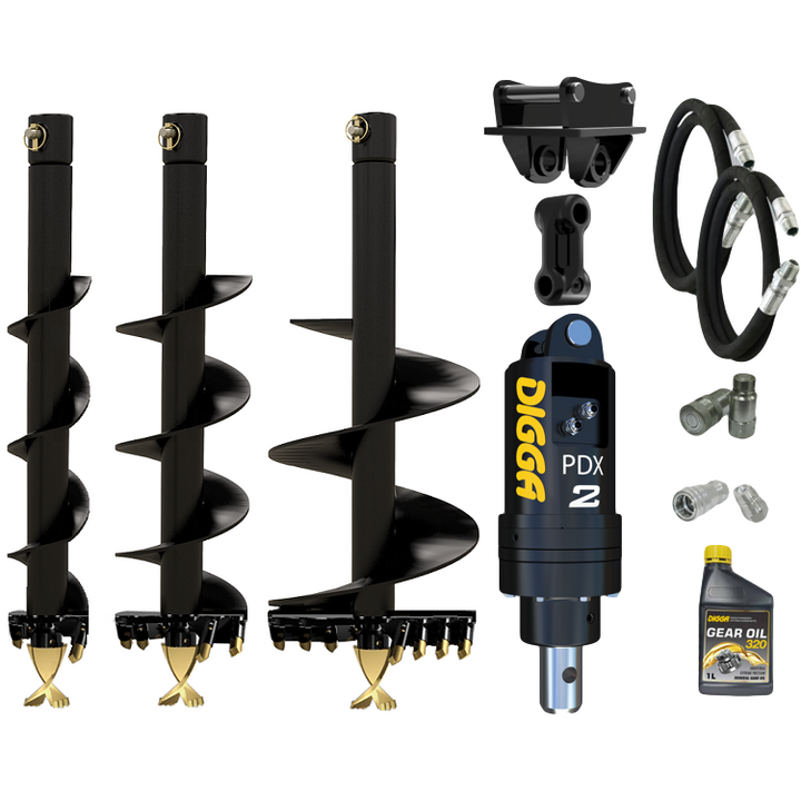 Digga PDX2 auger drive combo package mini excavator up to 2.7T Earthmoving Warehouse