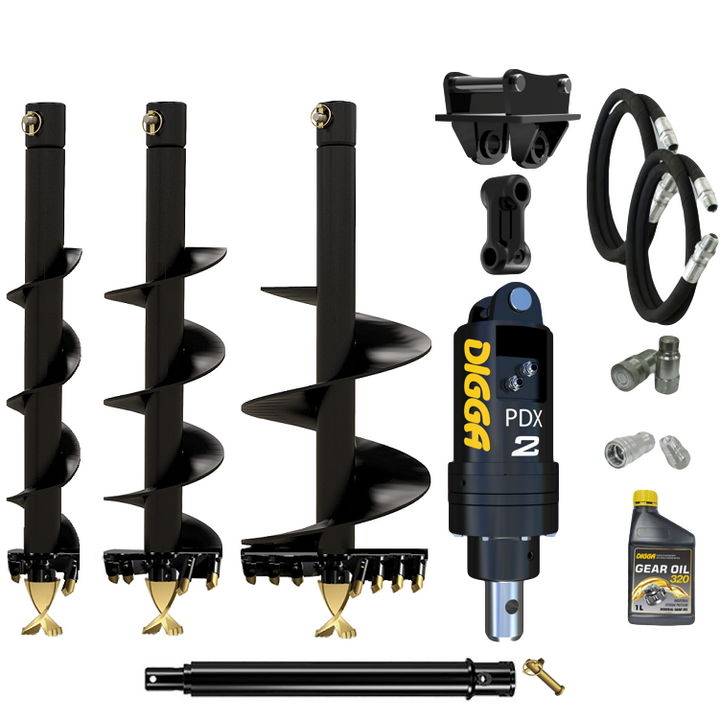 Digga PDX2 auger drive combo package mini excavator up to 2.7T Earthmoving Warehouse