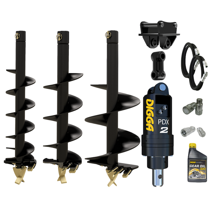 Digga PDX2 auger drive combo package mini excavator up to 2.7T Earthmoving Warehouse