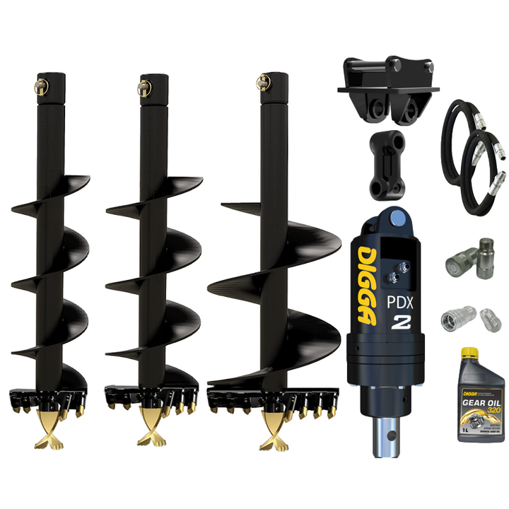 Digga PDX2 auger drive combo package mini excavator up to 2.7T Earthmoving Warehouse