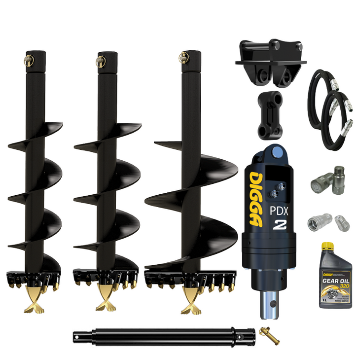 Digga PDX2 auger drive combo package mini excavator up to 2.7T Earthmoving Warehouse