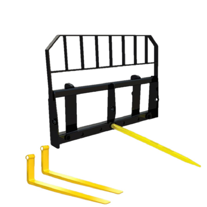 Digga Pallet Forks Bale Spears Multi Fit Skid Steer Loaders Earthmoving Warehouse