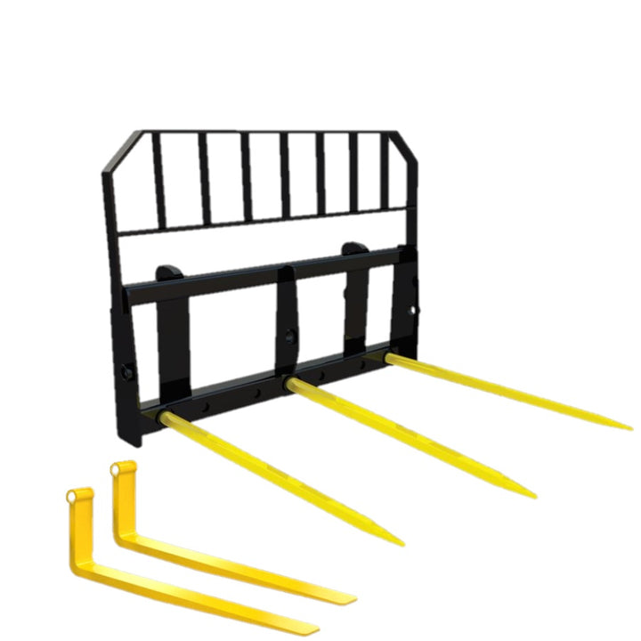 Digga Pallet Forks Bale Spears Multi Fit Skid Steer Loaders Earthmoving Warehouse