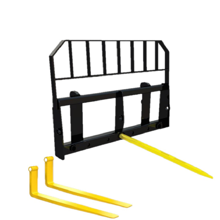 Digga Pallet Forks Bale Spears Multi Fit Skid Steer Loaders Earthmoving Warehouse