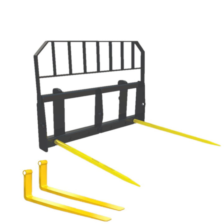 Digga Pallet Forks Bale Spears Multi Fit Skid Steer Loaders Earthmoving Warehouse