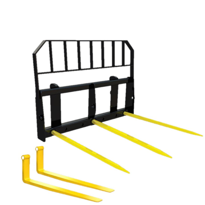Digga Pallet Forks Bale Spears Multi Fit Skid Steer Loaders Earthmoving Warehouse