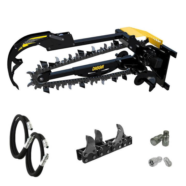 Digga Hydrive Trencher 900mm and 1200mm for Skid Steer Loaders up to 120Hp Earthmoving Warehouse