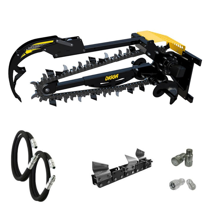 Digga Hydrive Trencher 900mm and 1200mm for Skid Steer Loaders up to 120Hp Earthmoving Warehouse