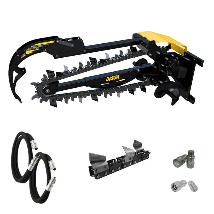 Digga Hydrive Trencher 900mm and 1200mm for Skid Steer Loaders up to 120Hp Earthmoving Warehouse
