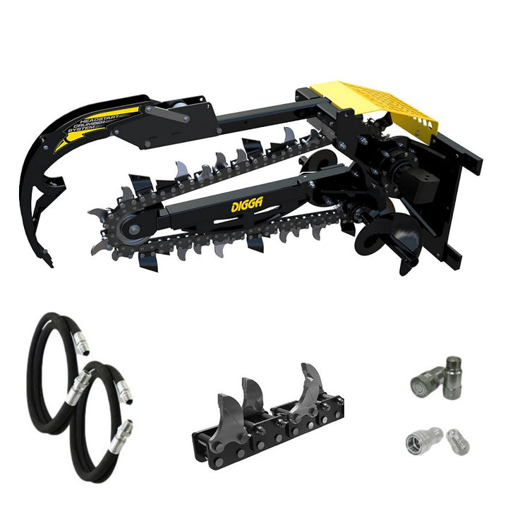 Digga Hydrive Trencher 900mm and 1200mm for Skid Steer Loaders up to 120Hp Earthmoving Warehouse