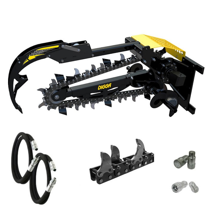 Digga Hydrive Trencher 900mm and 1200mm for Skid Steer Loaders up to 120Hp Earthmoving Warehouse