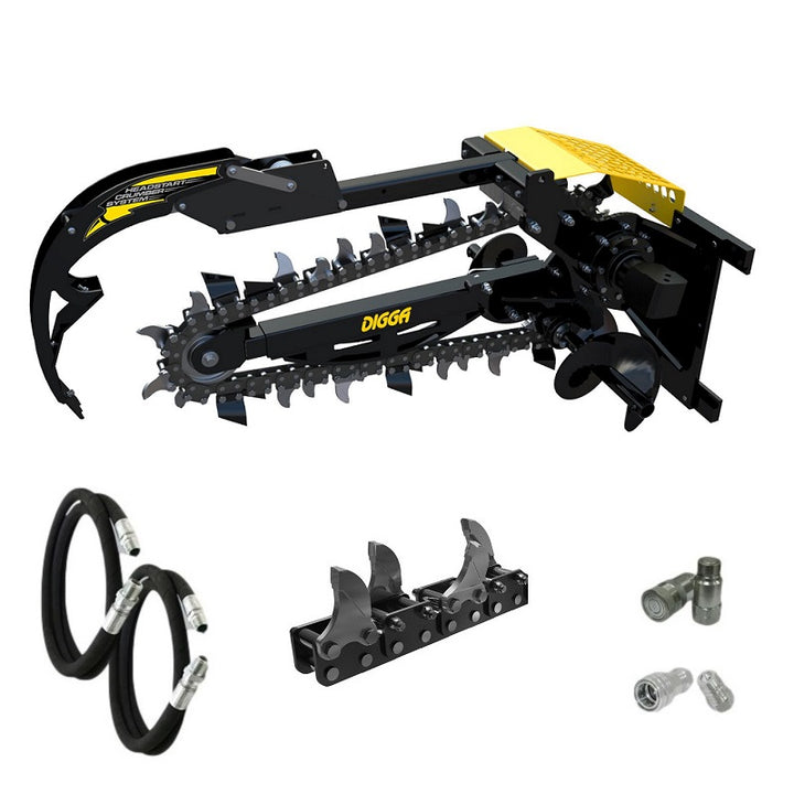 Digga Hydrive Trencher 900mm and 1200mm for Skid Steer Loaders up to 120Hp Earthmoving Warehouse