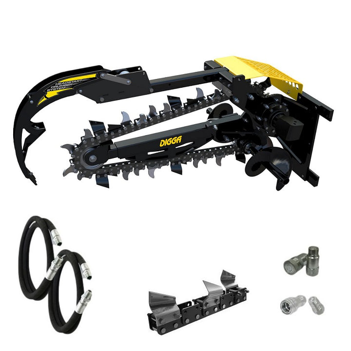 Digga Hydrive Trencher 900mm and 1200mm for Skid Steer Loaders up to 120Hp Earthmoving Warehouse