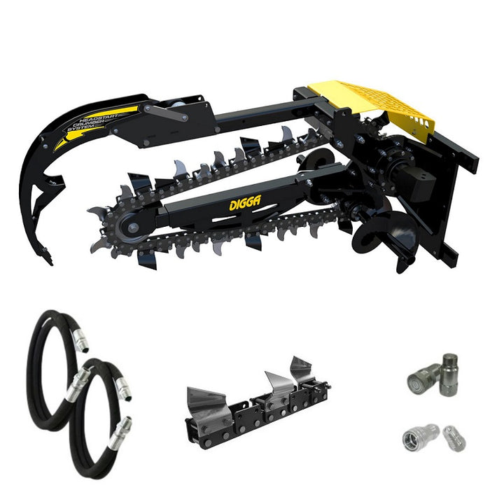 Digga Hydrive Trencher 900mm and 1200mm for Skid Steer Loaders up to 120Hp Earthmoving Warehouse