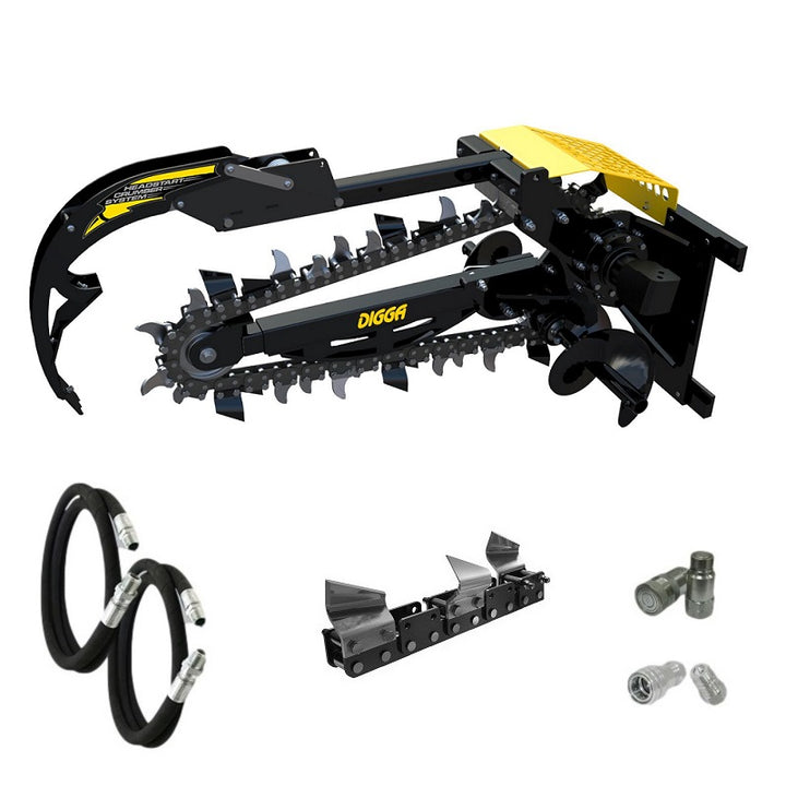 Digga Hydrive Trencher 900mm and 1200mm for Skid Steer Loaders up to 120Hp Earthmoving Warehouse