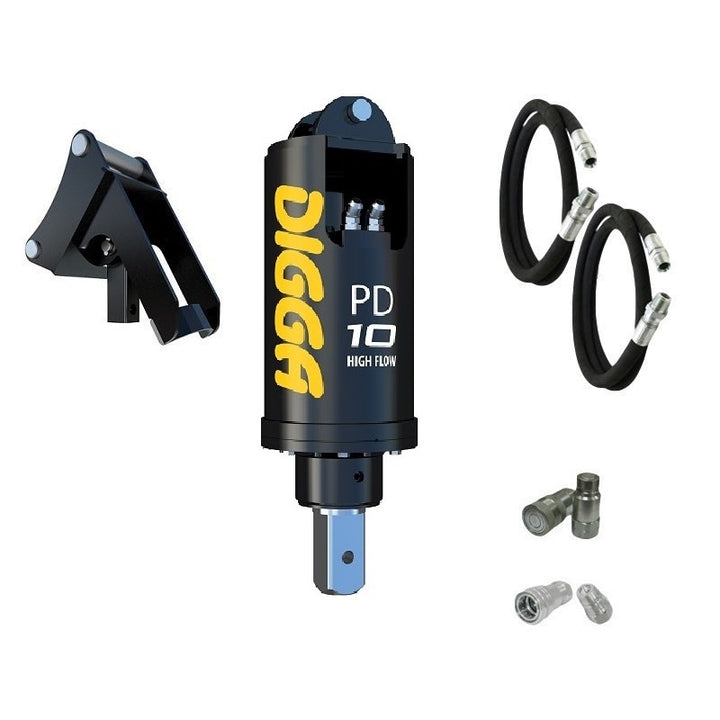Digga PD10HF and PDH10HF Auger Drive for Excavators up to 10T Earthmoving Warehouse