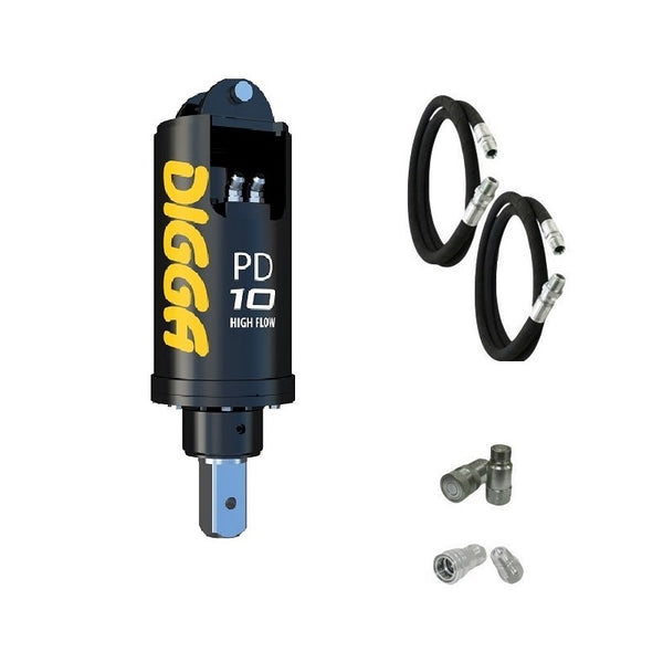 Digga PD10HF and PDH10HF Auger Drive for Excavators up to 10T Earthmoving Warehouse