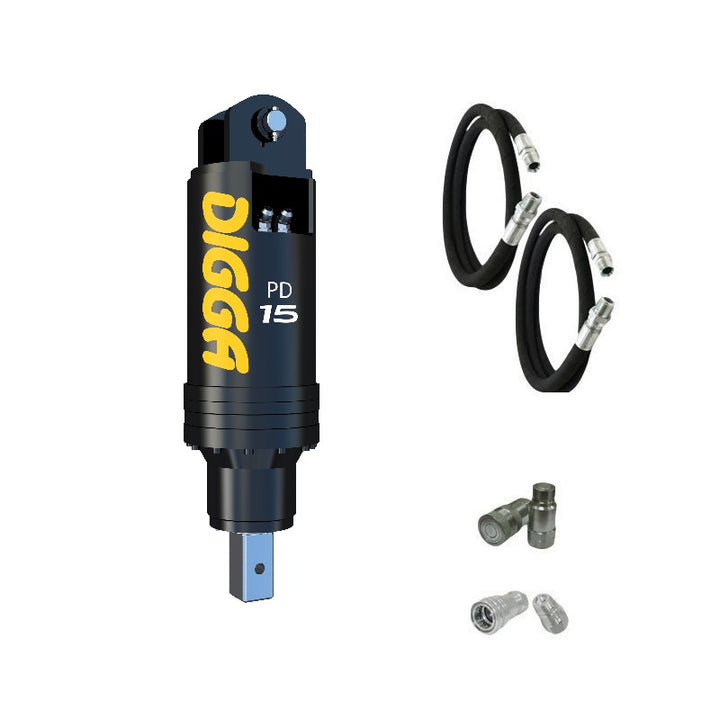 Digga PD15 and PDH15 Auger Drive for Excavators up to 15T Earthmoving Warehouse