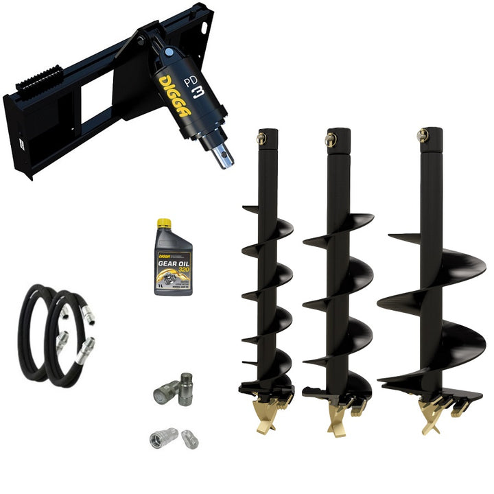 Digga PD3 auger drive combo package skid steer up to 75Hp Earthmoving Warehouse