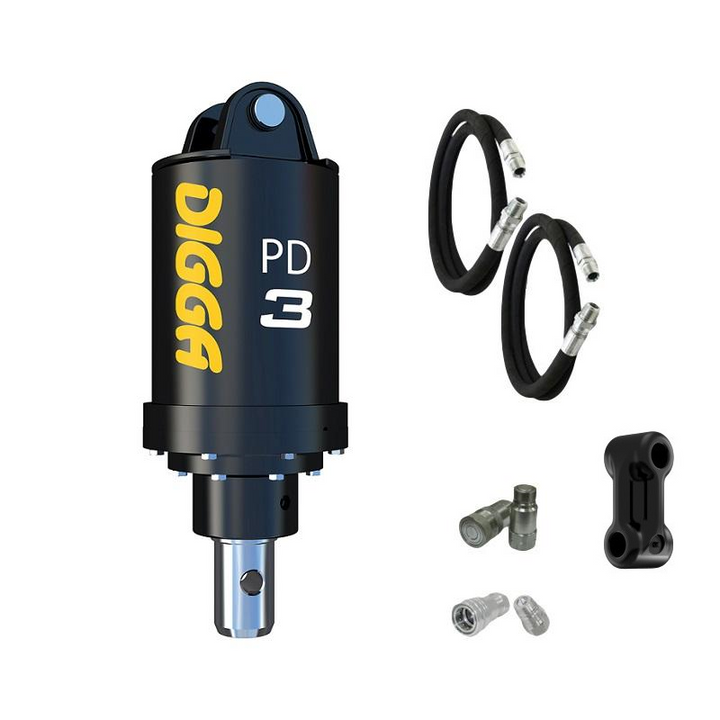Digga PD3 and PDH3 auger drive for skid steer loaders up to 75Hp Earthmoving Warehouse