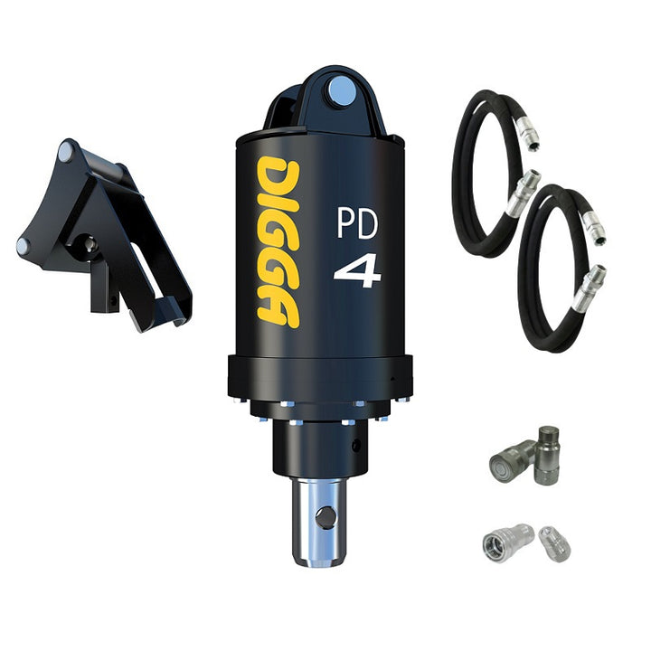 Digga PD4-2 and PDH4-2 Auger Drive for Mini Excavators up to 5T Earthmoving Warehouse