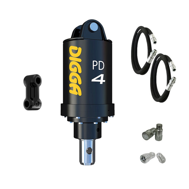 Digga PD4-2 and PDH4-2 Auger Drive for Mini Excavators up to 5T Earthmoving Warehouse
