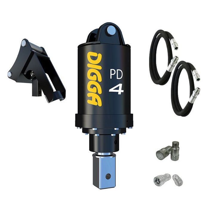 Digga PD4-5 and PDH4-5 Auger Drive for Mini Excavators up to 5T Earthmoving Warehouse