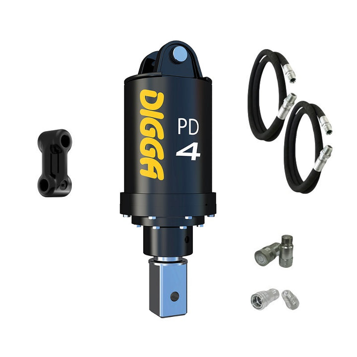 Digga PD4-5 and PDH4-5 Auger Drive for Mini Excavators up to 5T Earthmoving Warehouse
