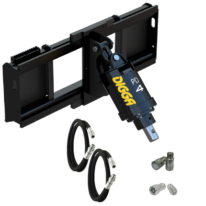 Digga PD4 and PDH4 Auger Drive for Skid Steer Loaders up to 120Hp Earthmoving Warehouse