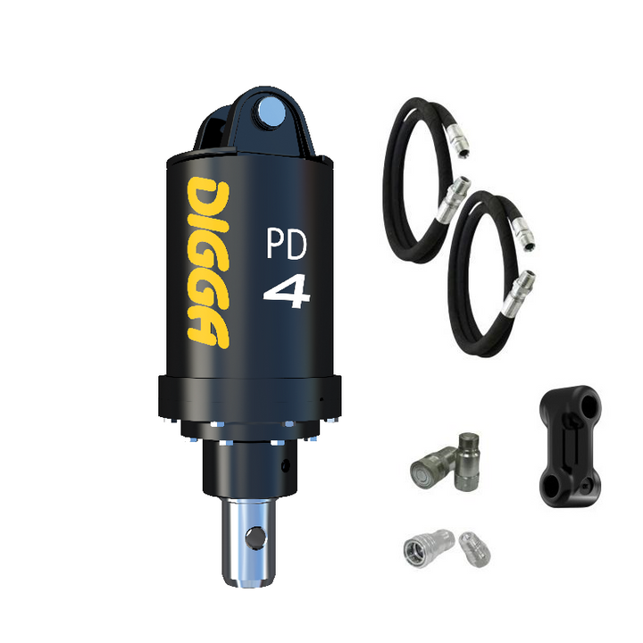 Digga PD4 and PDH4 Auger Drive for Skid Steer Loaders up to 120Hp Earthmoving Warehouse