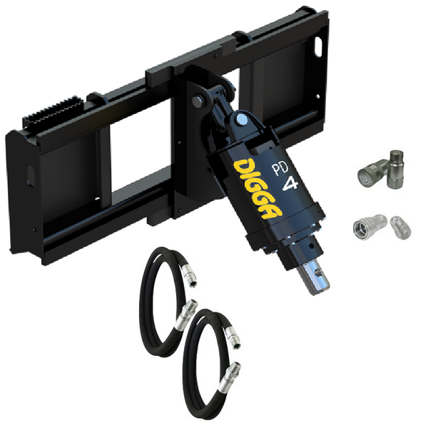 Digga PD4 and PDH4 Auger Drive for Skid Steer Loaders up to 120Hp Earthmoving Warehouse