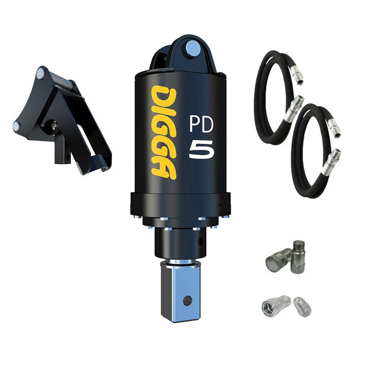 Digga PD5 and PDH5 Auger Drive for Mini Excavators up to 5.5T Earthmoving Warehouse