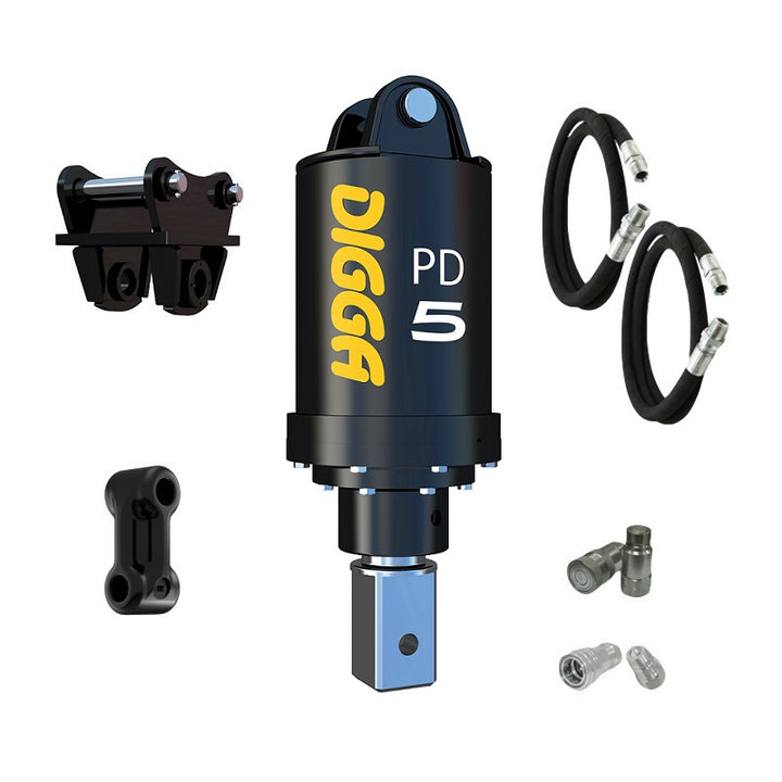 Digga PD5 and PDH5 Auger Drive for Mini Excavators up to 5.5T Earthmoving Warehouse