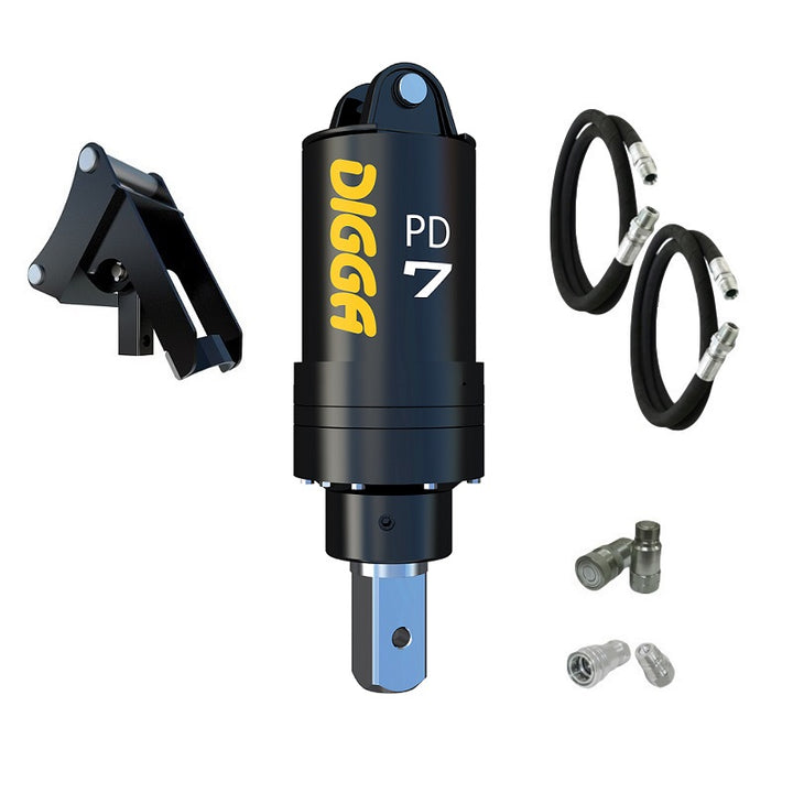 Digga PD7 and PDH7 Auger Drive for Mini Excavators up to 7.5T Earthmoving Warehouse