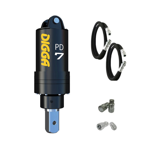 Digga PD7 and PDH7 Auger Drive for Mini Excavators up to 7.5T Earthmoving Warehouse