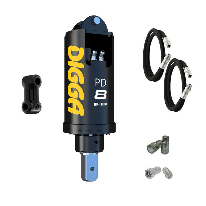 Digga PD8HF and PDH8HF Auger Drive for Excavators up to 10T Earthmoving Warehouse