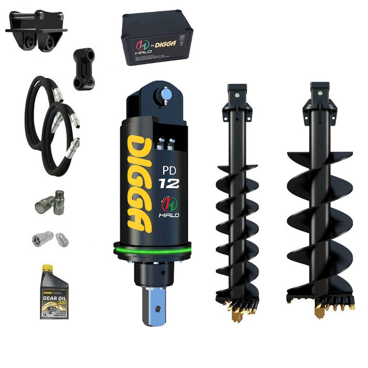 Digga PDH12 HALO auger drive combo package excavator up to 12T Earthmoving Warehouse