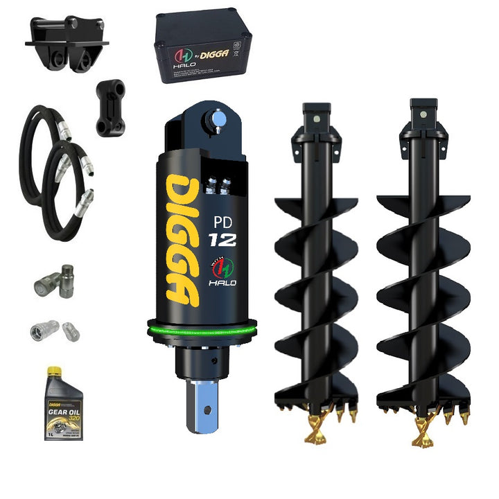 Digga PDH12 HALO auger drive combo package excavator up to 12T Earthmoving Warehouse