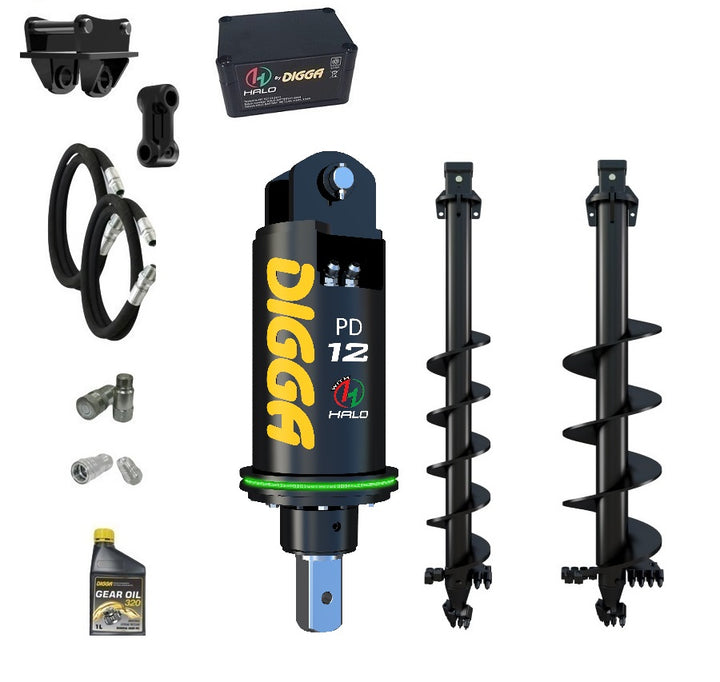 Digga PDH12 HALO auger drive combo package excavator up to 12T Earthmoving Warehouse