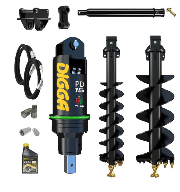 Digga PDH15 HALO auger drive combo package excavator up to 15T Earthmoving Warehouse