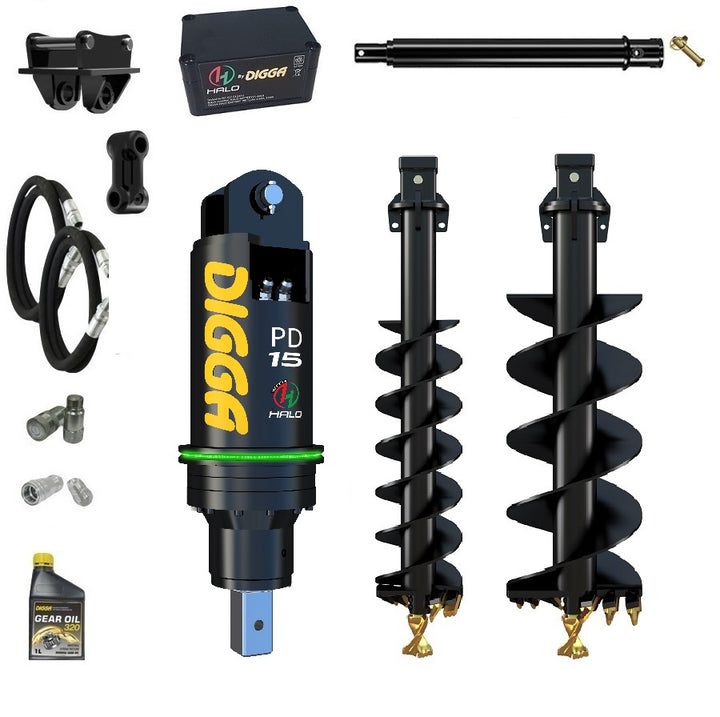 Digga PDH15 HALO auger drive combo package excavator up to 15T Earthmoving Warehouse