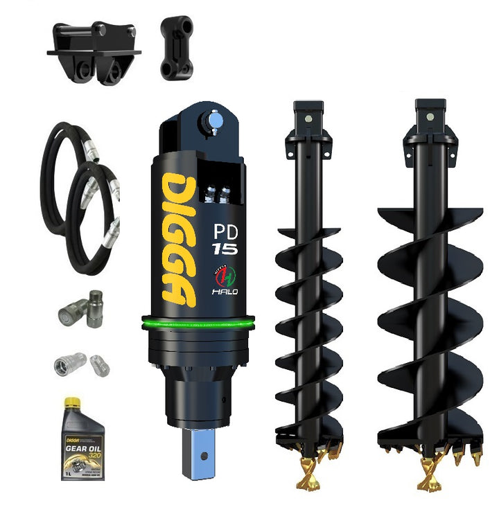 Digga PDH15 HALO auger drive combo package excavator up to 15T Earthmoving Warehouse