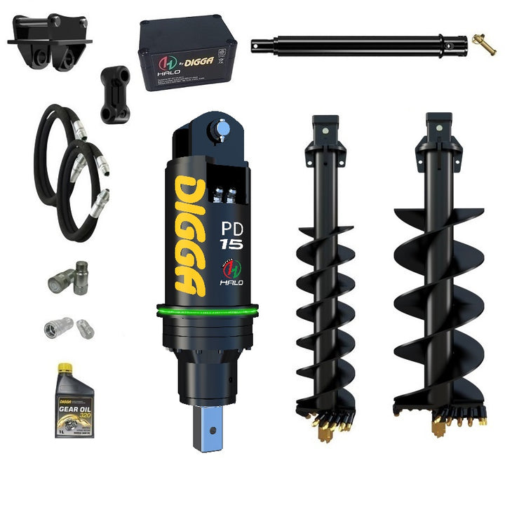 Digga PDH15 HALO auger drive combo package excavator up to 15T Earthmoving Warehouse