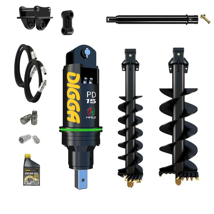 Digga PDH15 HALO auger drive combo package excavator up to 15T Earthmoving Warehouse